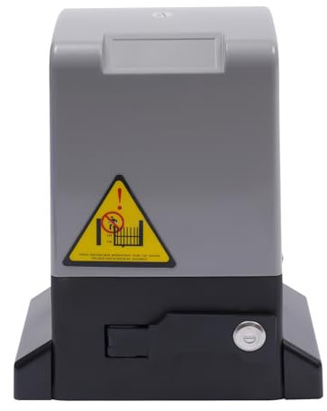 Set di azionamento per cancello scorrevole, 370 W, max 600 kg, azionamento automatico, porta del garage, motore elettrico con 2 telecomandi, per garage, magazzini, fabbriche