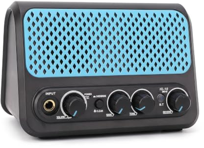 Bewinner Mini E -Gitarren -AMP 10W, Bluetooth 5.0 Doppelkanal Kleiner E -Gitarrenverstärker, Drahtloser Tragbarer Verstärker für Innenpraxis, Reisen