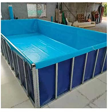 Estanque de Lona para Peces, Piscina elevada para Acuario, Acuario de Bricolaje, Lona de plástico de 500 g, Invernadero para Peces, cangrejos de río, koi, Piscina Infantil, Personalizable (c