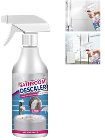 Kalkentferner Bad & WC, Fleckenentferner für Hartnäckige Flecken, Multifunktionaler Badreiniger für Glas, WC Reiniger Extra Stark, Badezimmer Reiniger Putzmittel, für Toilette,Dusche,Bathroom (1)