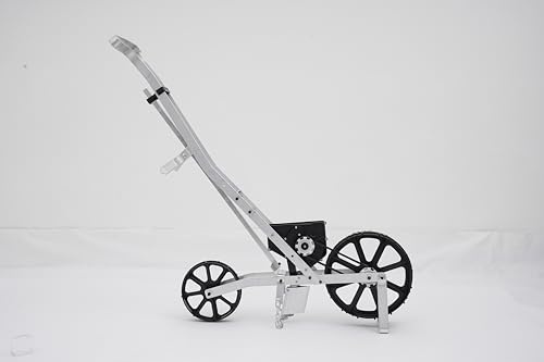 Linanty Macchina per semina da giardino, manuale, profondità di spargimento 5-40 mm, semina in alluminio per distribuire semi, semina precisa, facile da usare