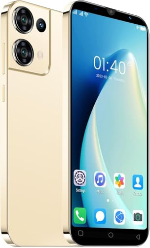 TalkCeLL Mobile Phones, 5.0 IPS Display, Android 9.0 Dual SIM Dual Camera, Quad Core, 16GB ROM【Expandable up to 128GB】, Support WiFi/Bluetooth/FM, Face Unlocked Phones (Rino9 - Gold)