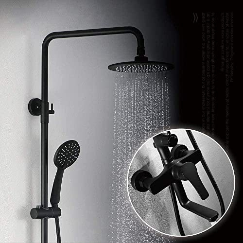 ZUOZUIYQ Shower System Full Wall Hot and Cold Shower System Shower Blackwall Practical Shower Set Shower Faucet Beautiful Mounted Beauty Comes