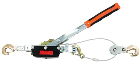Levkitch 5 toneladas de cuerda de palanca manual con 3 metros de cuerda de alambre, capacidad de carga con gancho giratorio, cabrestante de cadena de calidad industrial, mecanismo antiinverso