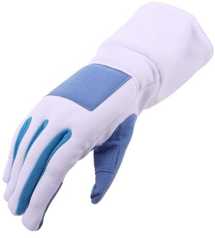 FOMIYES Wiederverwendbare Fechthandschuhe Rechte Hand Gepolstert rutschfest Atmungsaktiv Nylon Schutz für Training und Wettkampf Sport Fecht Handschuh Weiß XXL