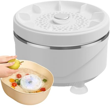 Lavafrutta e Verdura,Centrifuga A Per Il Lavaggio In Acqua - Macchina Per Pulire Frutta E Verdura,Per Carne Prodotti Stoviglie Frutti Di Mare Occhiali Gioielli Ciotole Pentole Cucina Campeggio