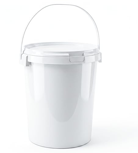 Invigortex 25 Litre White Food-Grade Plastic Bucket with Tamper-Evident Lid and Handle - BPA-Free Polypropylene Industrial Heavy-Duty Storage - Versatile Multi-Use - Made in Denmark (5)