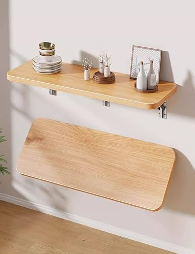 Genérico Estantería de Pared Plegable - Tablero de Pared Que Ahorra Espacio para Cocina y Sala de Estar, 80x30cm (31.5x11.8in) - Estantería Flotante versátil, solución Ideal para Extender la encimera