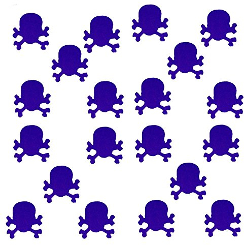 Creamlin 10Pairs Punk Sexy Schwarze Schädel Klebe Nippel Abdeckung Einweg-Pasteten (Blau)