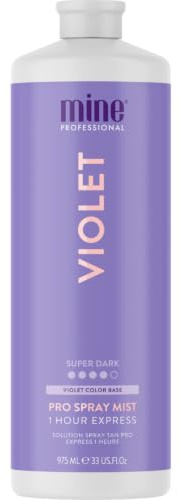 MineTan Profi-Sprühbräune | Violet - 1 Stunde Ultra Rapid Tanning Flüssig, Dunkle, Gesicht & Körper Fake Tanner, Schnelle Trocknend, Sattes, Warmes, Super Dunkelbraunes Finish, Keine Orangetöne, 1L
