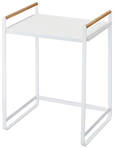 YAMAZAKI 3613 Tosca Appliance Rack, White, Steel/Wood, 36 x 30 x 47.5 cm