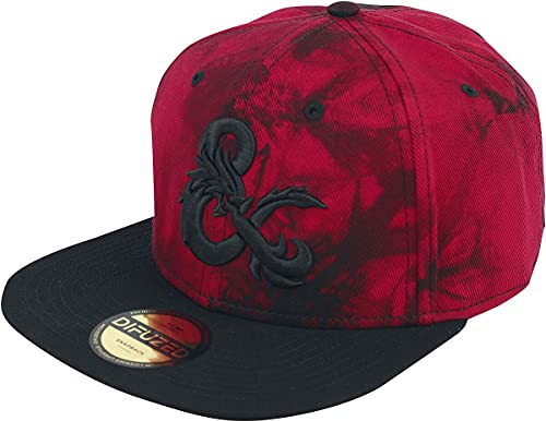 Dungeons and Dragons Drache Männer Cap rot/schwarz one Size 100% Baumwolle Fan-Merch, Gaming, Tabletop