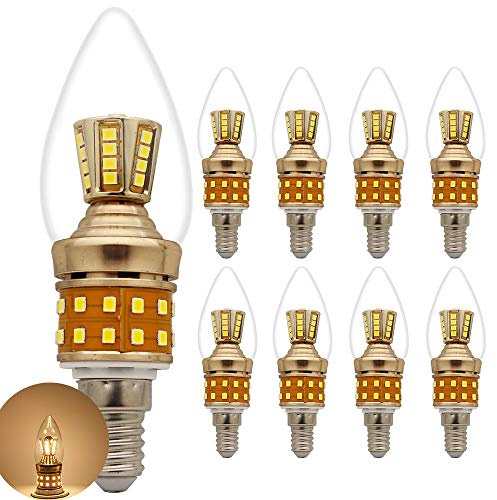Chao Zan 8er Pack E14 LED Kerze Lampe, 9W 850LM - Ersatz für 80W Halogenlampen, Classic LED Kerzen Licht, Nicht Dimmbar, Warmweiß 2700K