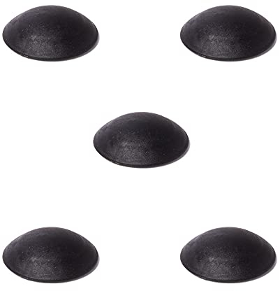 5 x sossai® topes de puerta/topes de pared/inmovilizadores de puerta autoadhesivos | TP40 | Ø: 40 mm | Color: Negro