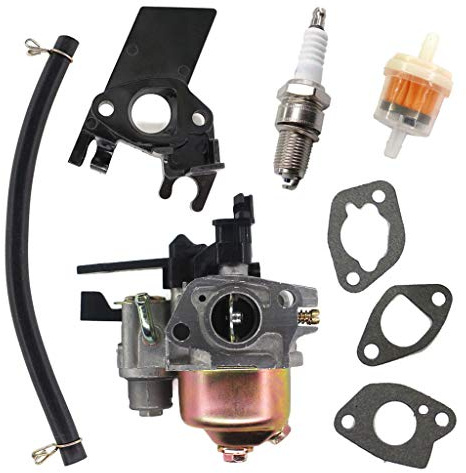HURI Carburateur avec joint pour tuyau à essence, filtre à essence, bougie d'allumage pour plaque vibrante DENQBAR DQ0139, Zipper ZI-BR160Y, Eberth GG1-CV4800