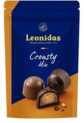 Leonidas Mix Crousty Biscuit Bites (200 g) – Crunchy Biscuit Centres Coated in Belgian Milk & Dark Chocolate | Gourmet Belgian Snack Gift | Leonidas Chocolatier Selection