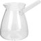 Yardwe Decaf Coffee Turkish Glass Coffee Pot, Glass Tea Pot with Handle Clear Side Handle Coffee Pot Heat Resistant for Coffee, Tea, Chocolate, Milk (450ml) Espresso Machine