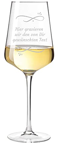 polar-effekt Leonardo Puccini Weinglas mit Gravur des Namens – Wein-Glas 560 ml Geschenkidee - Motiv Wunschtext - Wine Glass - mit eigener Botschaft - Weihnachten - Weißwein, Rotwein