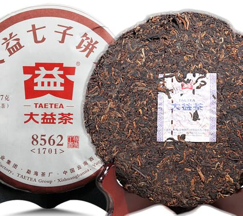 Pu-erh 1701 MengHai Dayi Reifer Puer Tee 357g Kuchen Gepresster Tee 8562 Tee
