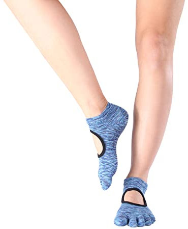 DRESP kurze Yoga Socken | Knöchellang | Für Yoga, Barre, zu Hause | Stopper Strumpf | Anti-Rutsch Zehen-Socken 36-38