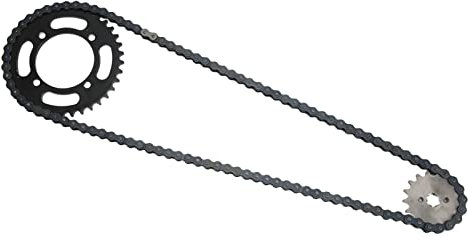 Weikeya Kit de pignon de chaîne 420,résistant à la Rouille 420 17T Pignon arrière Traitement Thermique Universel Anti Usure Haute résistance pour 50 à 125 Dirt Mini Bikes