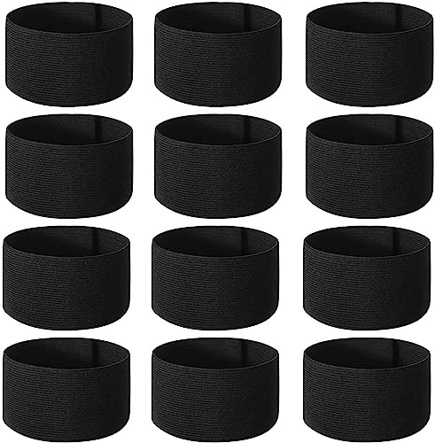 18 Piezas Negro Elástico Banda de Brazo Funeral Luto Brazalete Elástico de Fútbol Banda de Brazo Unisex Brazalete Elástico para el Fútbol el Baloncesto el Respeto el Monumento
