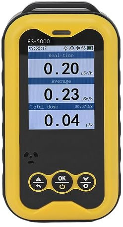 Contatore Geiger, Monitor di Radiazioni a Raggi X Beta Gamma con Allarme Sonoro e Luminoso, Rilevatore di Radiazioni Nucleari, Misuratore di Radiazioni, Dosimetro USB per Casa,