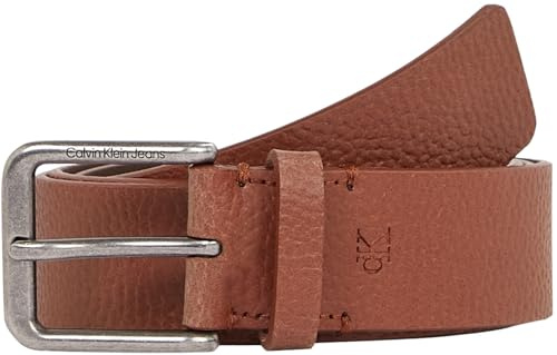 Calvin Klein Herren Gürtel Classic Casual Belt aus Leder, Braun (Cognac), 95 cm