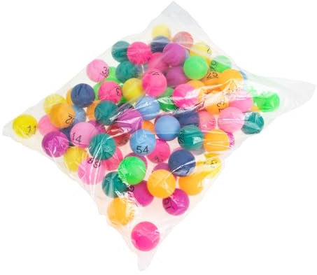 BESTonZON 100stücke Nummerierte Kugeln Zahlenbälle Kunststoffbälle Tragbare Spielbälle Für Tombola Und Party Events Bälle