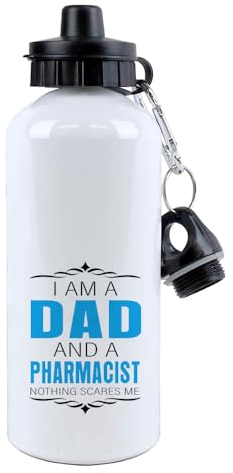 I Am a Dad And a Pharmacist, Gift For Fathers Day, Aluminium 500 ml Water Bottle sports bottle.