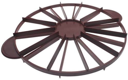 LBTODH 1 PCS Cake Marker Plastic Double Sided 10/12 Slice Cake Divider Brown Cheesecake Cutter for Marking in Pastry Baking