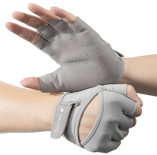 Navaris Trainingshandschuhe Damen - Ohne Polsterung - Fitness Handschuhe Gym Sporthandschuhe Frauen - Trainingshandschuhe Sport Fitness Kraftsport - Atmungsaktive Fitnesshandschuhe