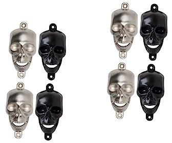 Cabilock 2 Juegos Abrebotellas Calavera Decoración Murciélago Abrebotellas Cerveza Destapador De Cerveza Removedor De Tapa De Cerveza Abridor De Cerveza Calavera Aleación De Zinc 4 Uds * 2