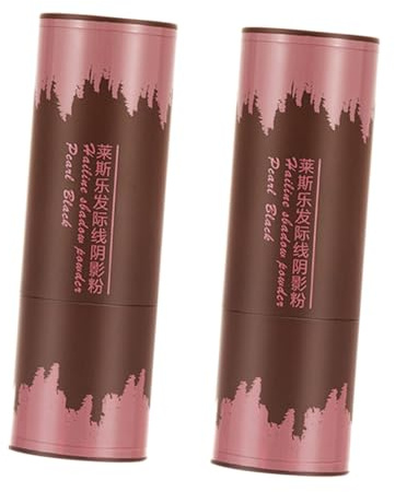 VALICLUD 2 Stück Wasserfester Haaransatzpuder Schwammstift Haarschattierungskorrektor für Männer und Frauen Natürlicher Haarwurzel Concealer Praktische Anwendung für Zuhause und Studio