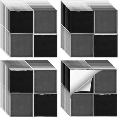 CEIEVER Wandfliesen Selbstklebend 3D Fliesenaufkleber 40 Stück 15X15CM Peel and Stick Tiles Tile Stickers Wasserfest & Schmutzabweisend Farbenfroh Fliesenfolie für Badezimmer,Küche,Wohnzimmer