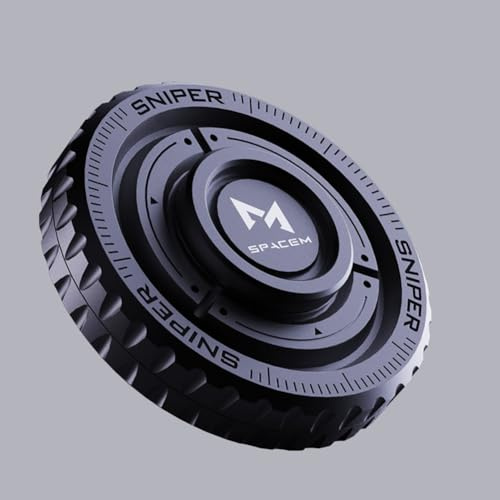 AYUNJIE Fidgets Spielzeug Edelstahl Metall Hand Spinner EDC Reducer, Anti-Angst Finger Spinner Sensory Stress ADHD Relief, Geschenk für Kinder und Erwachsene (Schwarz)