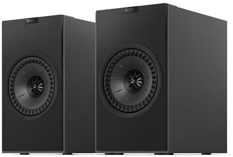 KEF Coda W Kabellose HiFi-Regallautsprecher, Dark Titanium | Bluetooth 5.4 aptX Lossless | Kompatibel mit Plattenspieler, Fernseher, PC, Laptop & mehr | Musik | TV & Heimkino | Gaming