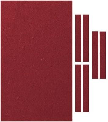 RUWLFE Billardtisch-Filzbezug for 7/8/9 Fuß Billardtische – Zubehör FüR Clubs(Red,8ft (2.6MX1.45M))
