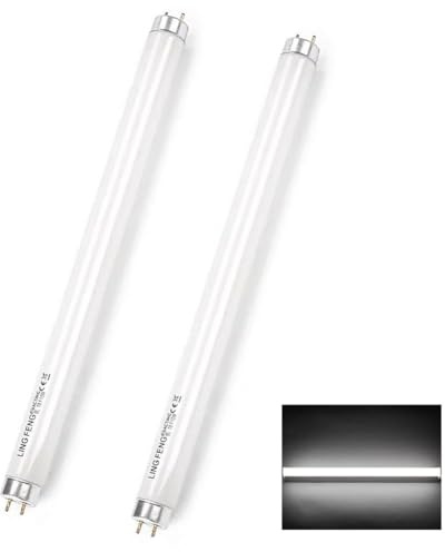 Générique 2 Pack T8 Tubes Fluorescents 450mm, 15W T8 Blanc Froid 4000K, Base G13, Faible Consommation D'énergie, éclairage D'urgence à économie D'énergie, Convient Pour Cuisine,Salle De Bain, Armoire