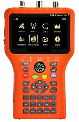 V8 Finder Pro 2 DVB-S2 DVB-T2 DVB-C 1080P HD Buscador de satélite Medidor Fácil de localizar