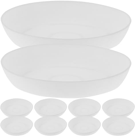 TOBBOMEY Bandejas de Drenaje Redondas para Macetas 11 CM 24 Unidades de Plástico Platillos para Macetas de Interior y Exterior Colector de Agua Adecuado para Bonsáis y