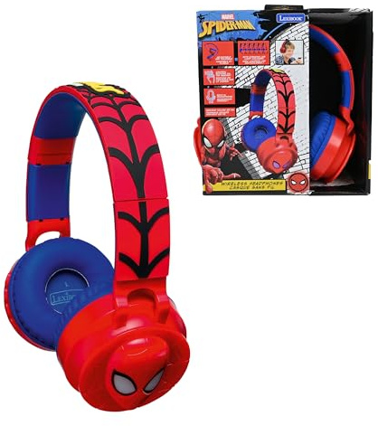 Lexibook, Spider-Man Casque Bluetooth, HPBT015SPLXB | Effets lumineux, limite sonore 85dB, Rouge