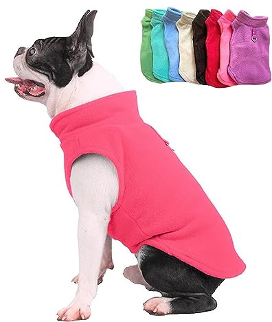 JACKO & CO - Fleece Vest Dog Sweater with Leash Ring - Soft, Warm & Lightweight Pullover Coat for Small & Medium Dogs, Puppies & Cats - Cozy Fall/Winter/Spring Pet Jacket (Pink, Small 4-6lbs)