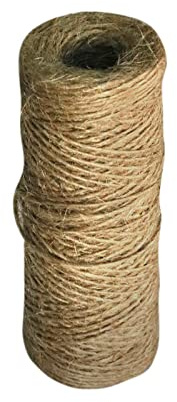 KUIH Bindegarn 100m 1/2/3mm Juteschnur Bindeschnur Juteband Jutekordel Gartenarbeit Juteseil Pflanzenschutz Winterschutz für Garten Deko Pflanzen Basteln (1mmX100m, Jute)