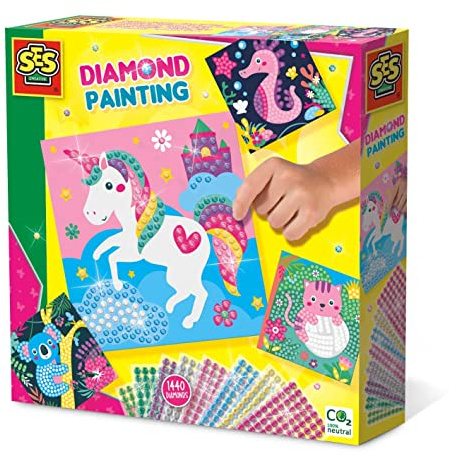 SES Creative 14701 Diamantmålning-Glada djur