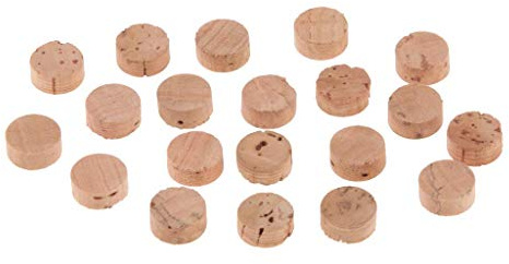 Water Key Spit Valve Cork Gasket Seal Pad Trumpet Cornet Trombone 20pcs (Wood)