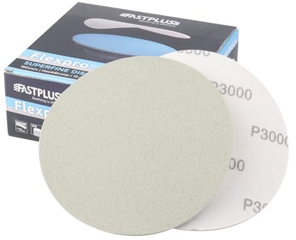 FASTPLUS 150mm P3000 Foam Sanding Discs Hook & Loop Abrasive Pads | 6 Inch 15 Pack Soft Foam Backing Fine Finishing Discs for Random Orbital Sander Automotive Paint and Polishing