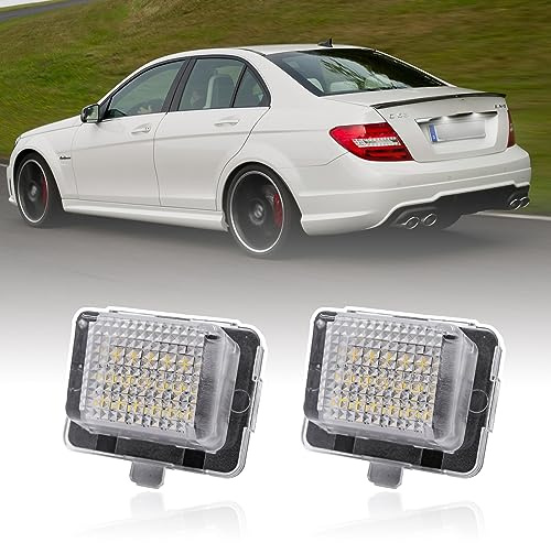 njssjd LED-Kennzeichenbeleuchtung für M.ercedes Benz C-Klasse W204 S204, E-Klasse W212 S212 C207, C216 W221 Nummernschildbeleuchtung, weiße hintere Tag-Lampe