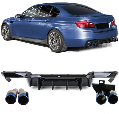 Umbau Heckdiffusor + Endrohre Titan passt für BMW F10 F11 520 523 525 528 530