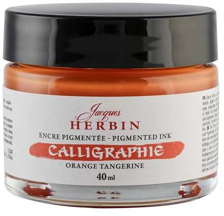 Jacques Herbin 11356T - Encre de calligraphie - orange tangerine 40ml